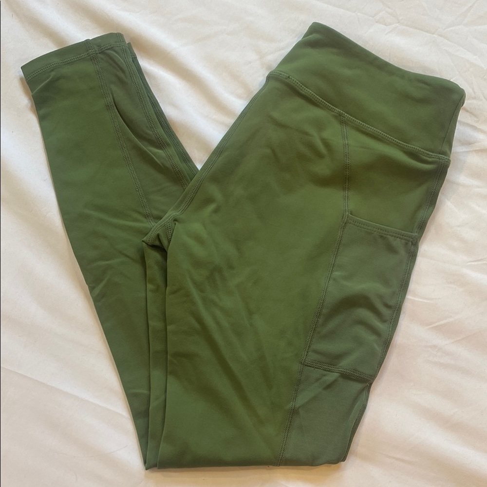 Green Leggings with Pockets